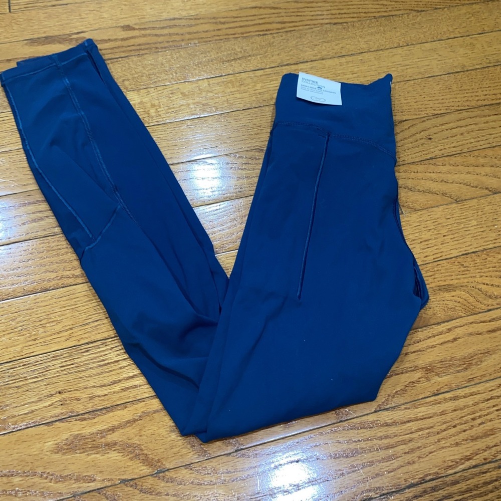 Calia By Carrie Underwood Inspire High Rise 7/8 Leggings Small Deep Marine‎ Mesh